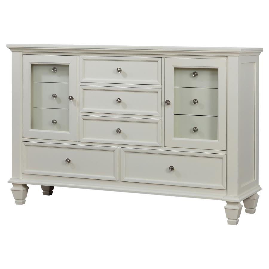 Sandy Beach 11-drawer Dresser Cream White - 201303