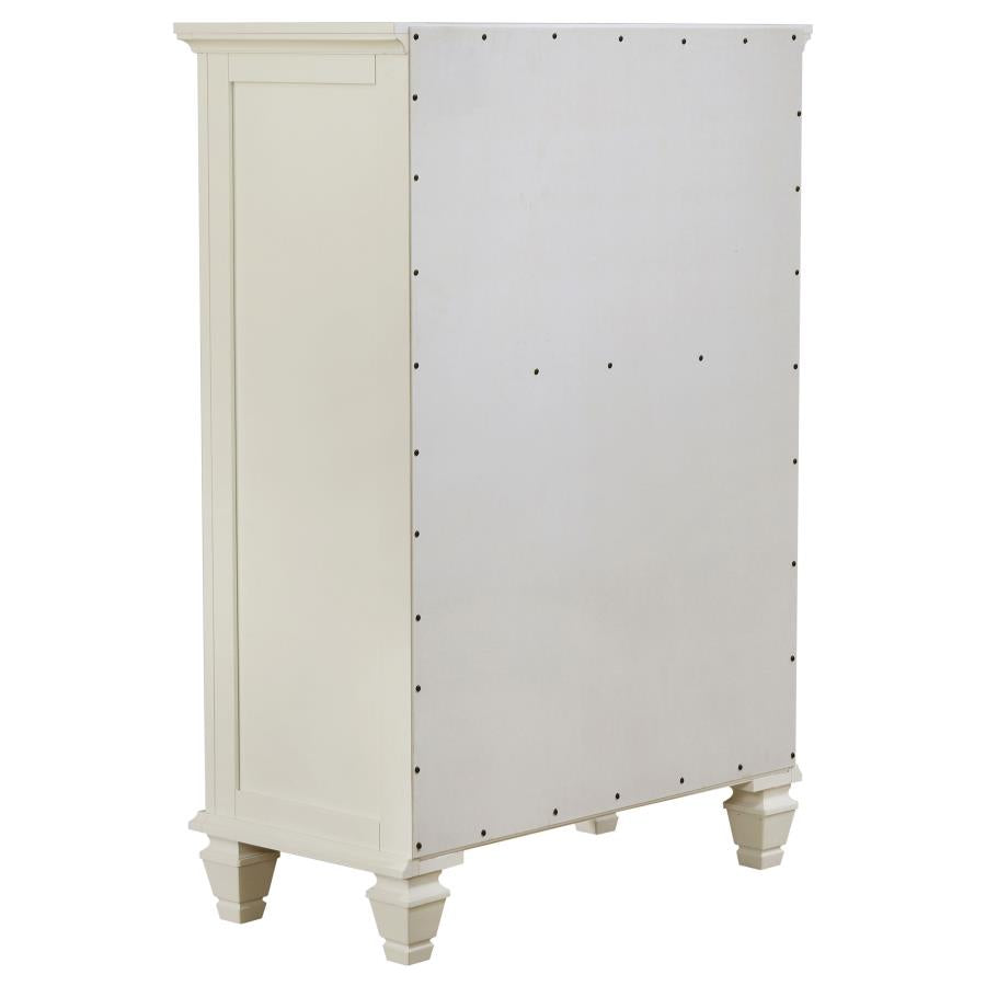 Sandy Beach 5-drawer Bedroom Chest Cream White - 201305
