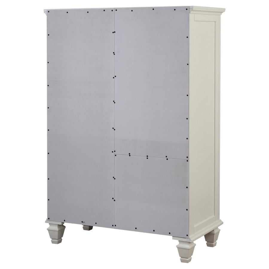 Sandy Beach 8-drawer Door Chest Cream White - 201308