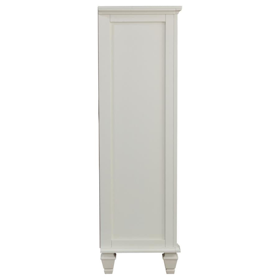 Sandy Beach 8-drawer Door Chest Cream White - 201308