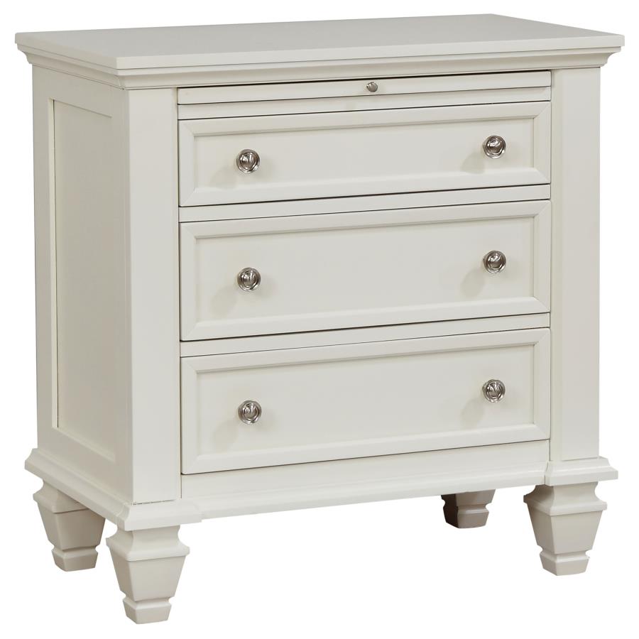 Sandy Beach 5-piece Eastern King Bedroom Set Cream White - 201309KE-S5