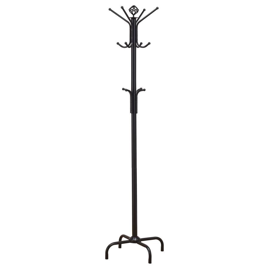 Collier 12 Hook Freestanding Coat Rack Hat Hanger Black - 2019