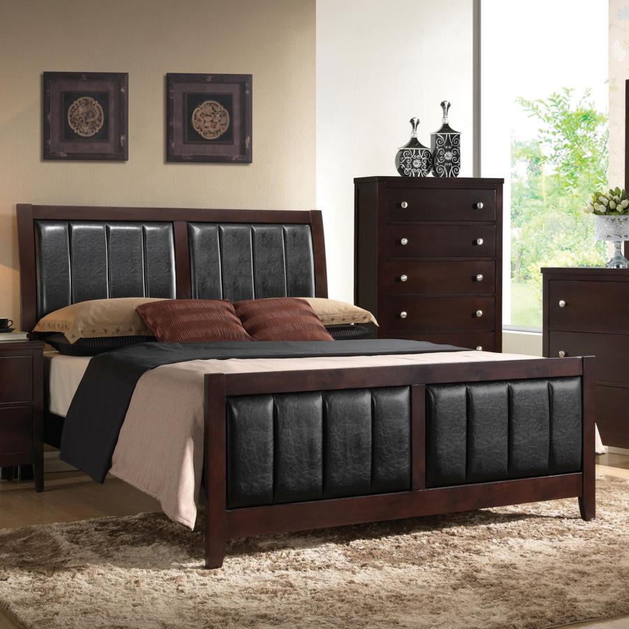 Carlton Wood California King Panel Bed Cappuccino - 202091KW