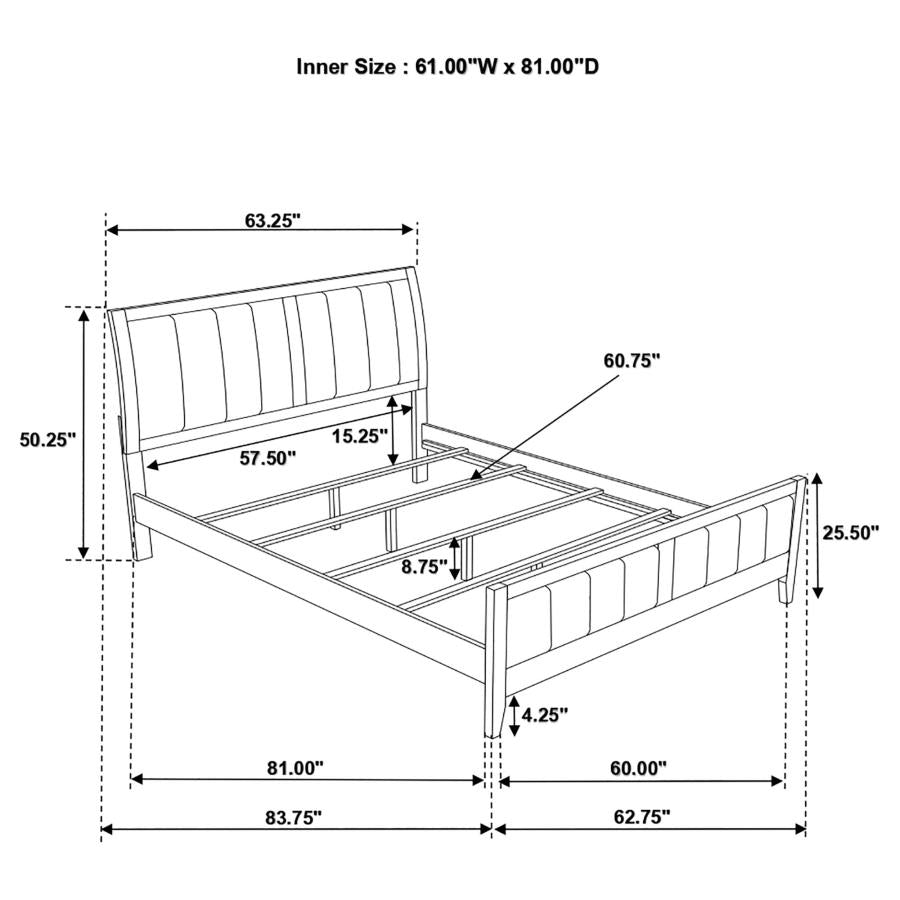 Carlton 4-piece Queen Bedroom Set Cappuccino - 202091Q-S4