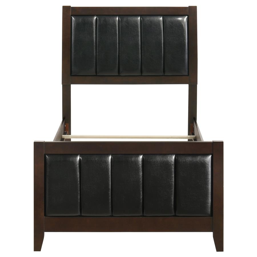 Carlton Wood Twin Panel Bed Cappuccino - 202091T