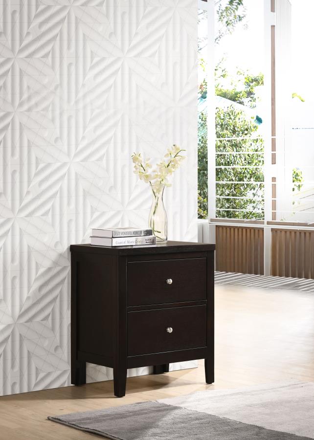 Carlton 2-drawer Nightstand Cappuccino - 202092