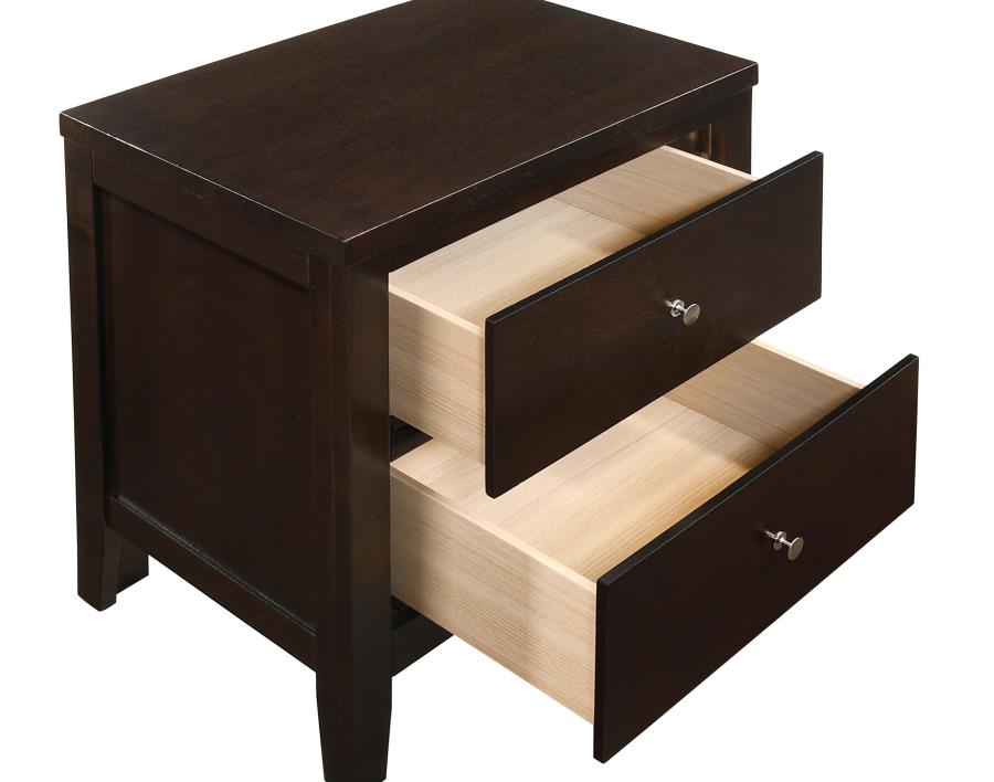 Carlton 2-drawer Nightstand Cappuccino - 202092