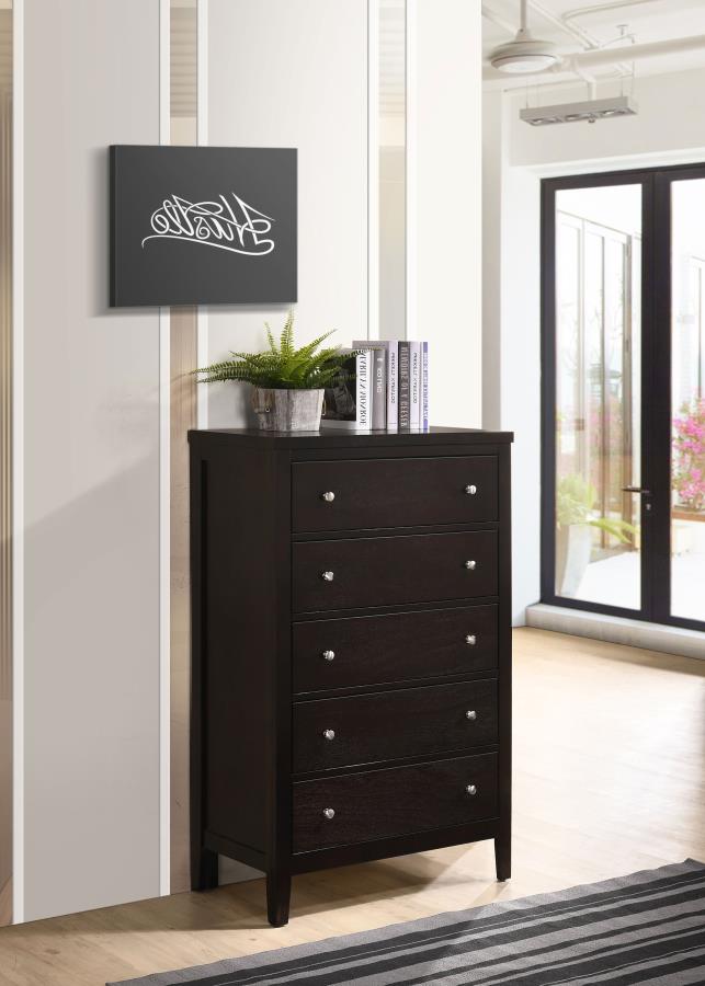 Carlton 5-drawer Bedroom Chest Cappuccino - 202095