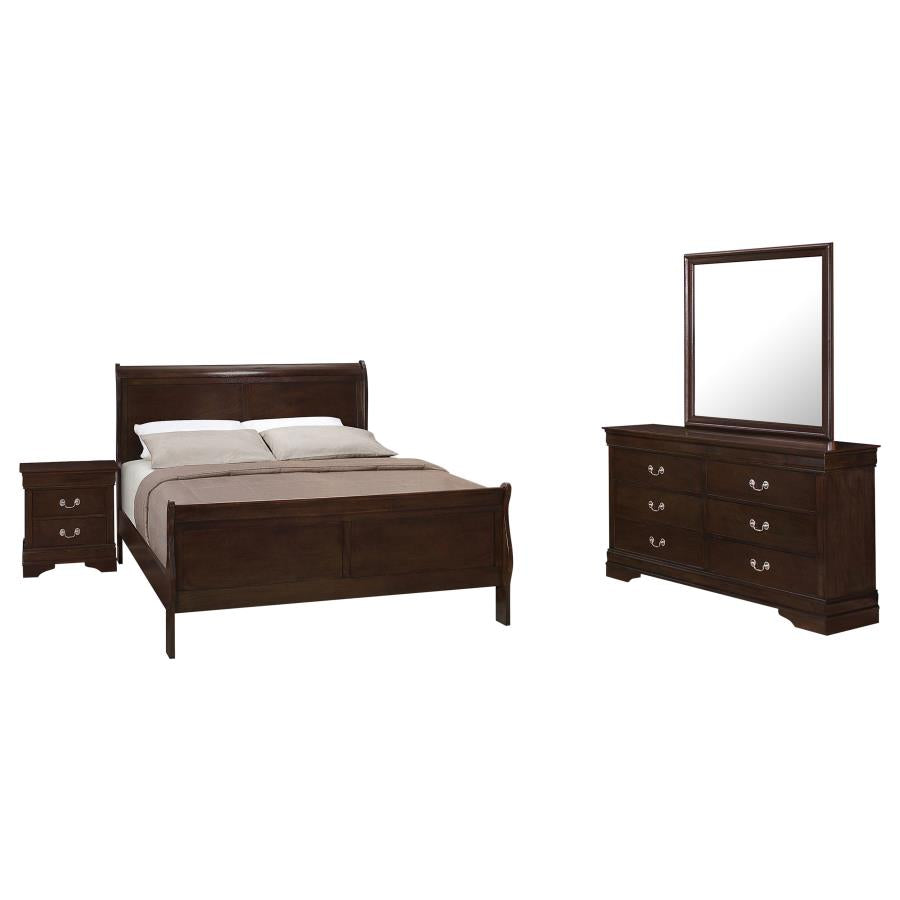 Louis Philippe 4-piece Queen Bedroom Set Cappuccino - 202411Q-S4