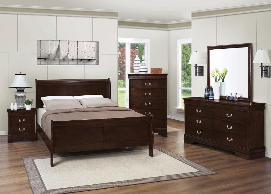 Louis Philippe 5-piece Queen Bedroom Set Cappuccino - 202411Q-S5