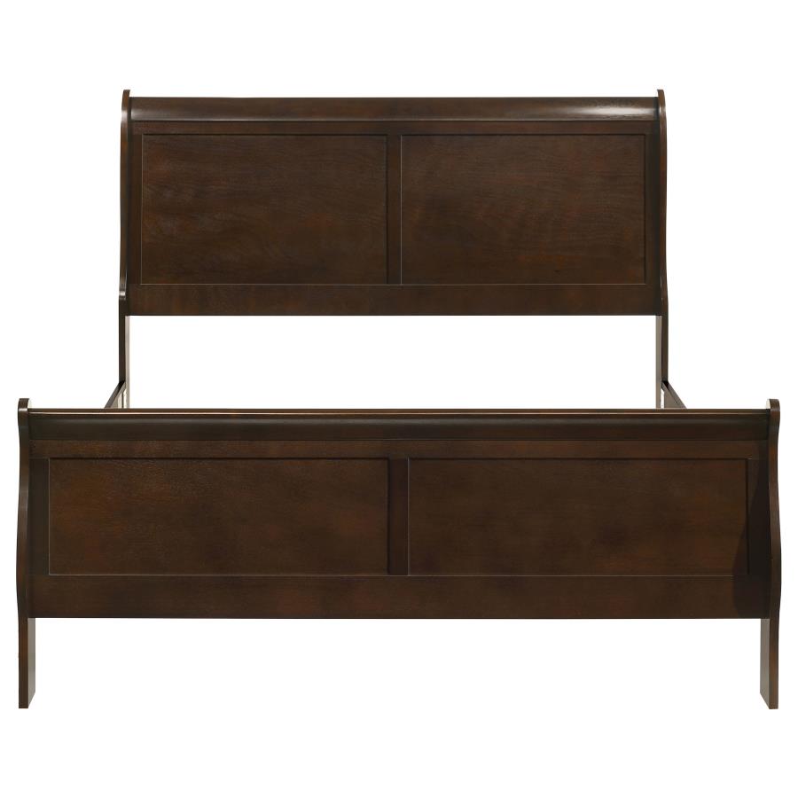 Louis Philippe Wood Queen Sleigh Bed Cappuccino - 202411Q