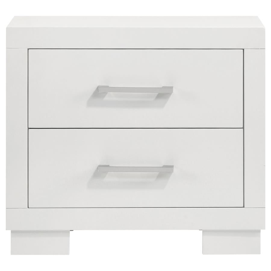 Jessica 5-piece Eastern King LED Bedroom Set Snow White - 202990KE-S5P