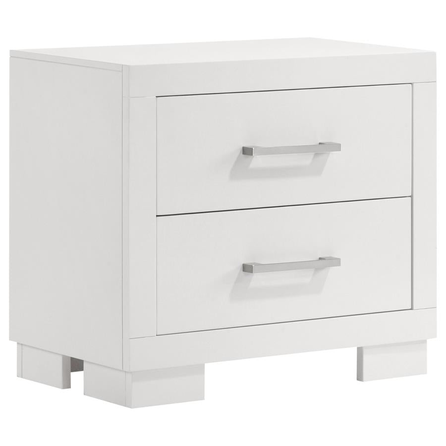 Jessica 6-piece Eastern King LED Bedroom Set Snow White - 202990KE-S6P