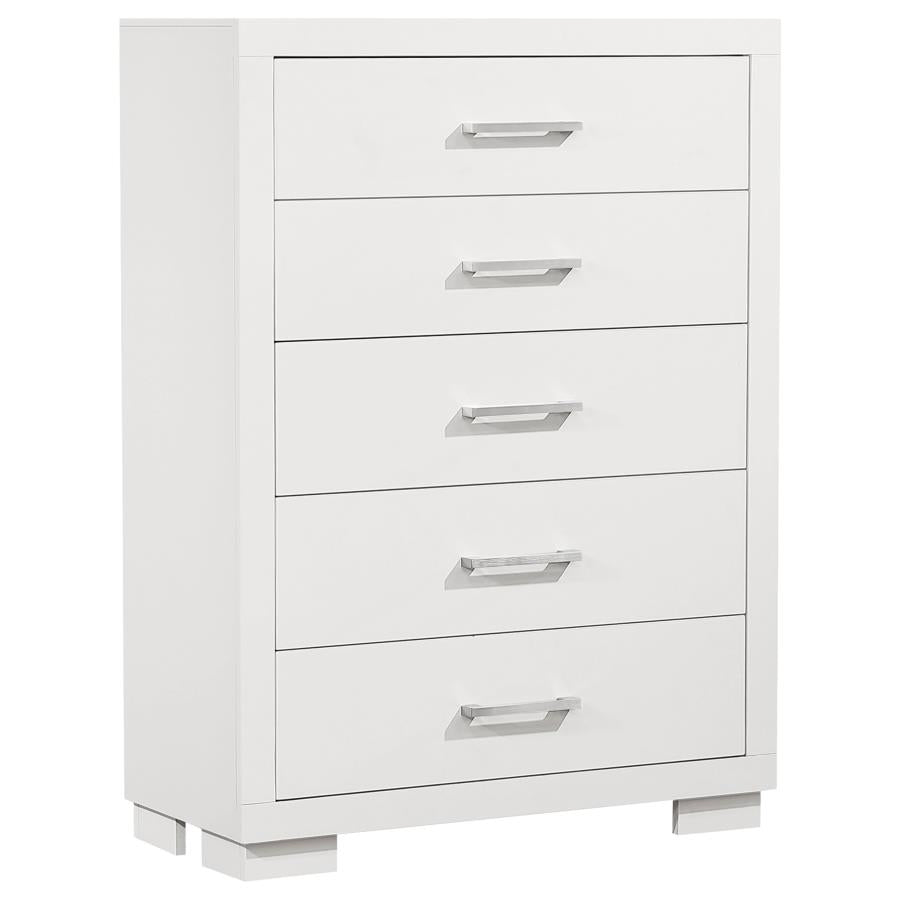 Jessica 5-drawer Bedroom Chest Snow White - 202995