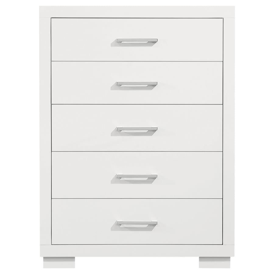 Jessica 5-drawer Bedroom Chest Snow White - 202995
