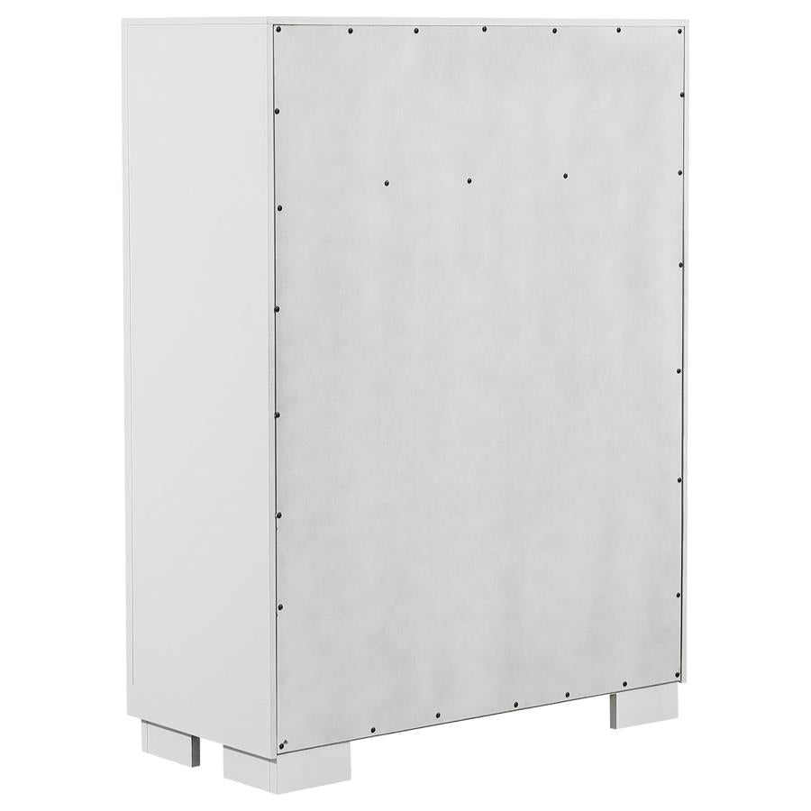 Jessica 5-drawer Bedroom Chest Snow White - 202995