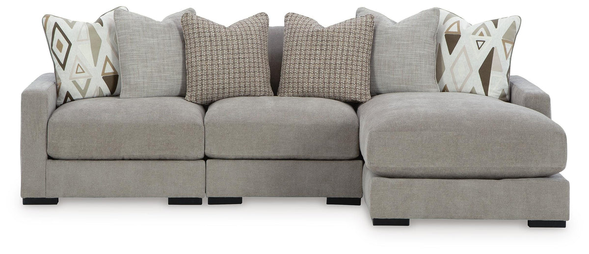 Aslan Court 3-Piece Sofa Sectional with Chaise - 20305S4