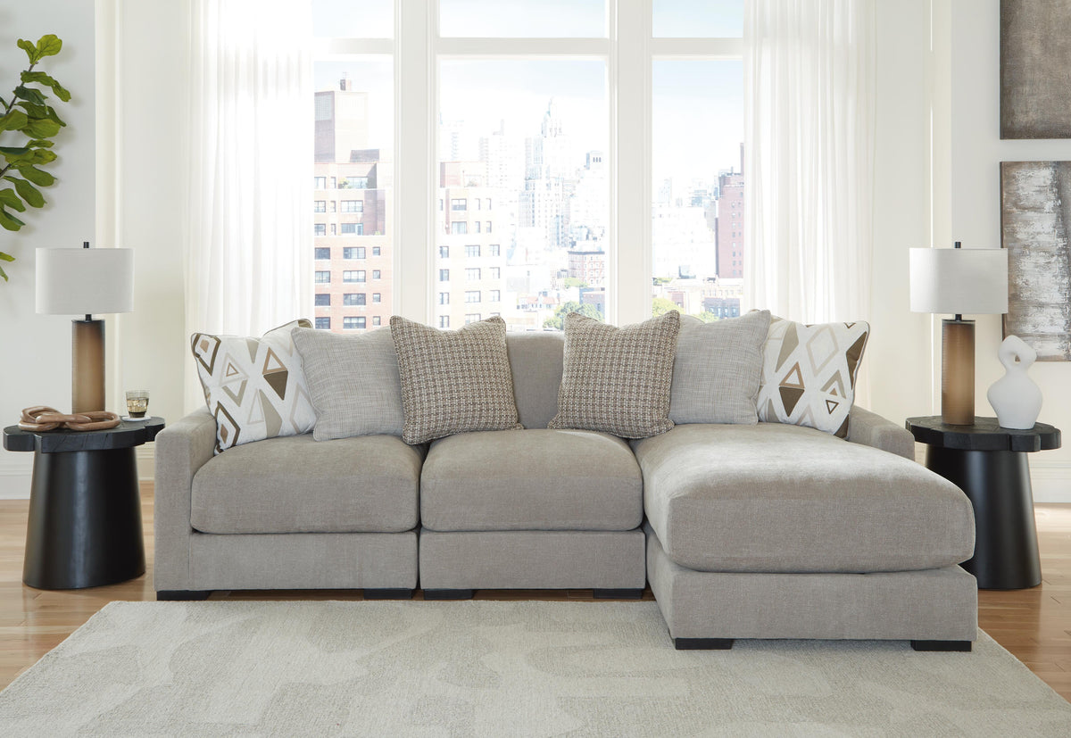 Aslan Court 3-Piece Sofa Sectional with Chaise - 20305S4
