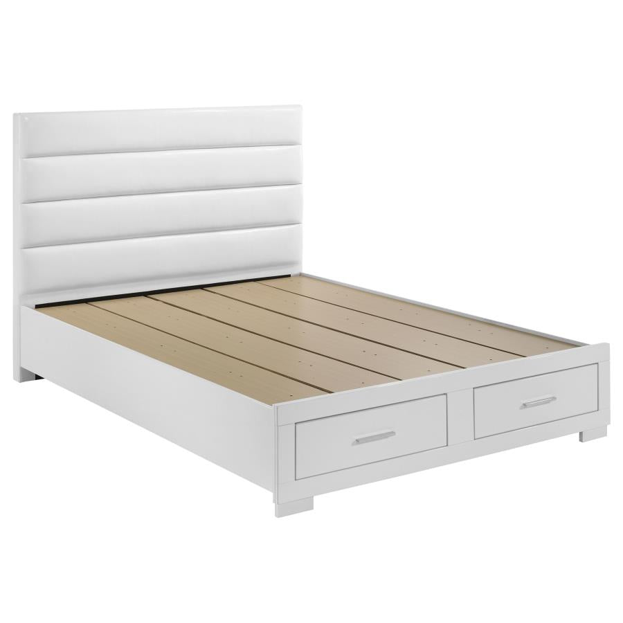 Felicity 4-piece California King Platform Bedroom Set White - 203510KW-S4
