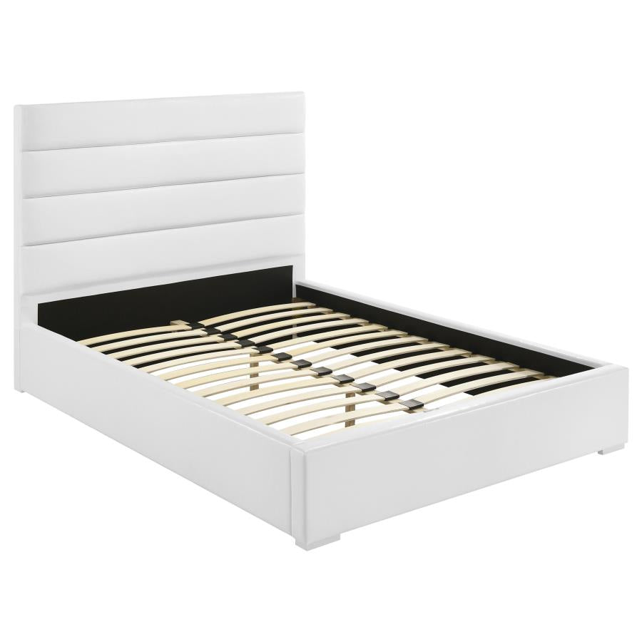 Felicity 53-inch Upholstered Full Platform Bed White - 203511F