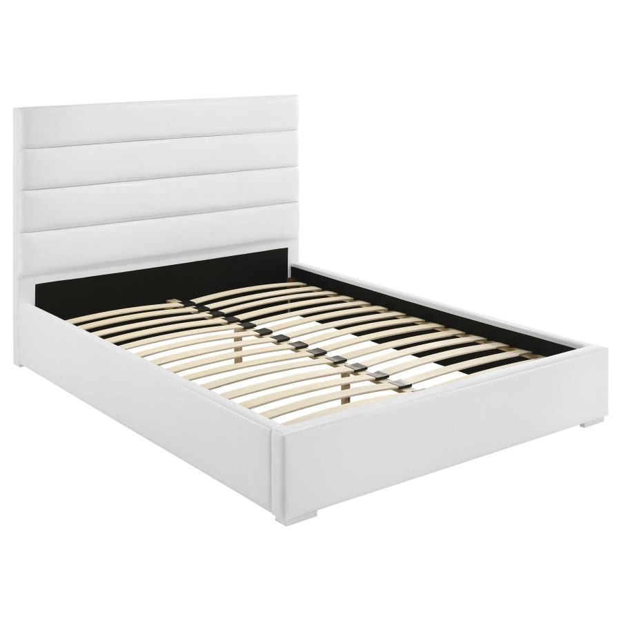 Felicity 53-inch Upholstered Queen Platform Bed White - 203511Q