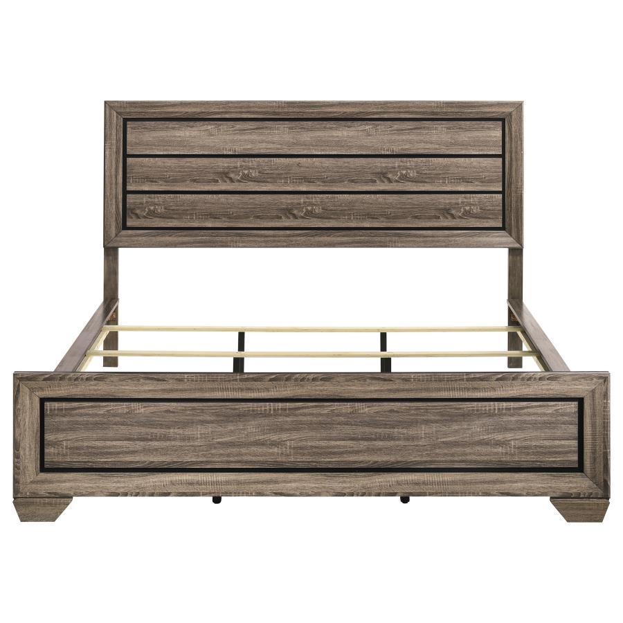 Kauffman Wood California King Panel Bed Washed Taupe - 204191KW