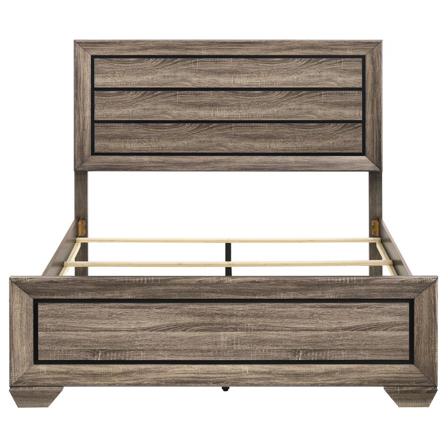 Kauffman Wood Queen Panel Bed Washed Taupe - 204191Q