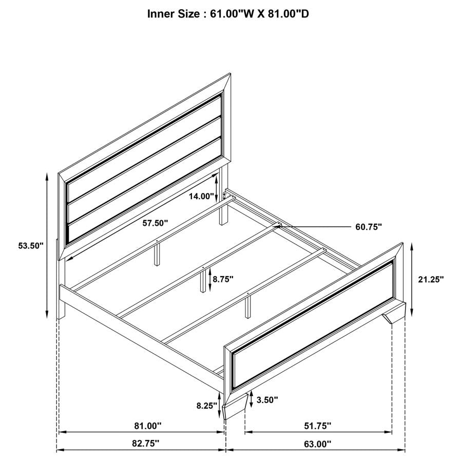 Kauffman Wood Queen Panel Bed Washed Taupe - 204191Q