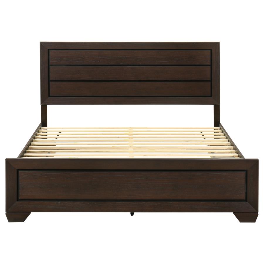 Kauffman Wood Eastern King Storage Panel Bed Dark Cocoa - 204390KE