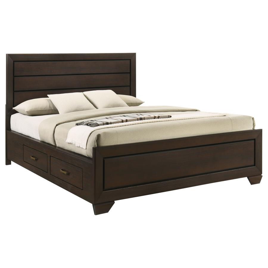 Kauffman Wood California King Storage Panel Bed Dark Cocoa - 204390KW