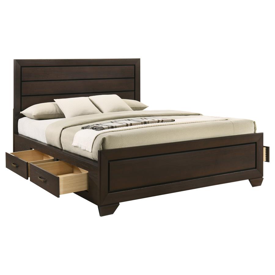 Kauffman Wood California King Storage Panel Bed Dark Cocoa - 204390KW