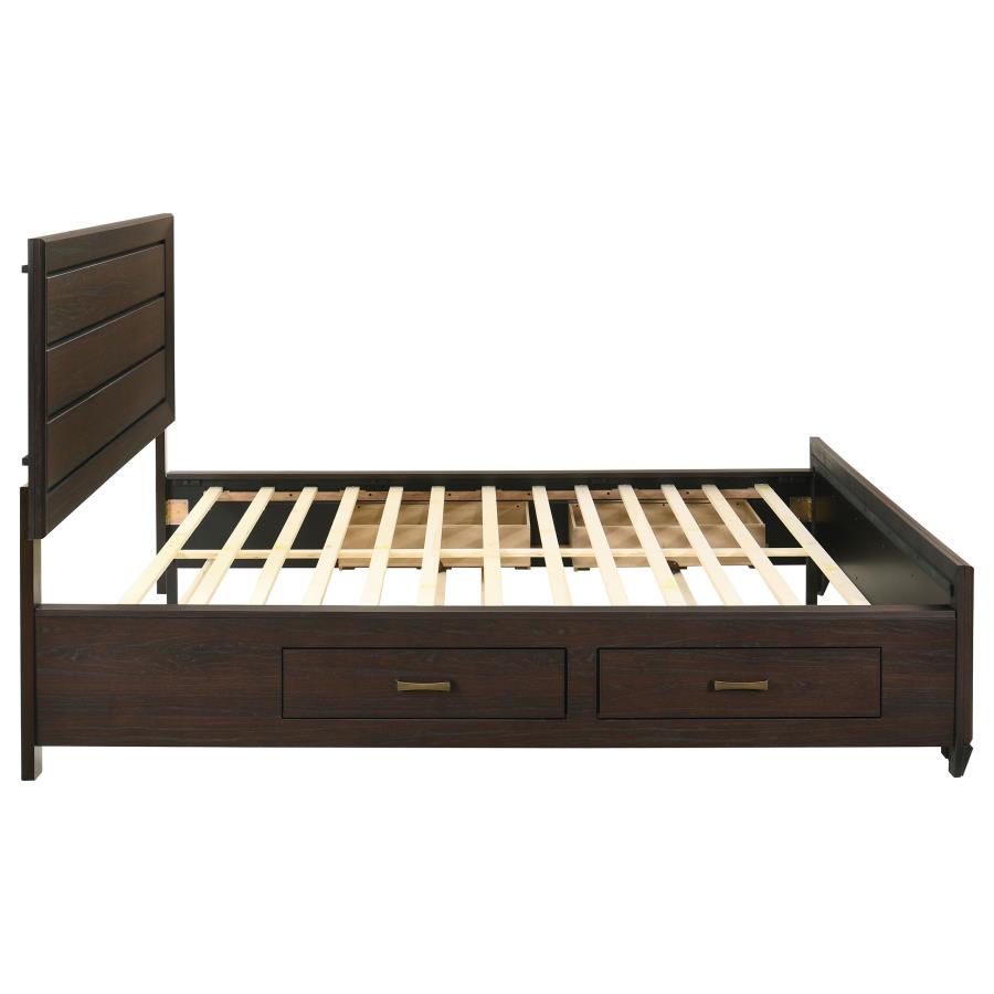 Kauffman Wood California King Storage Panel Bed Dark Cocoa - 204390KW