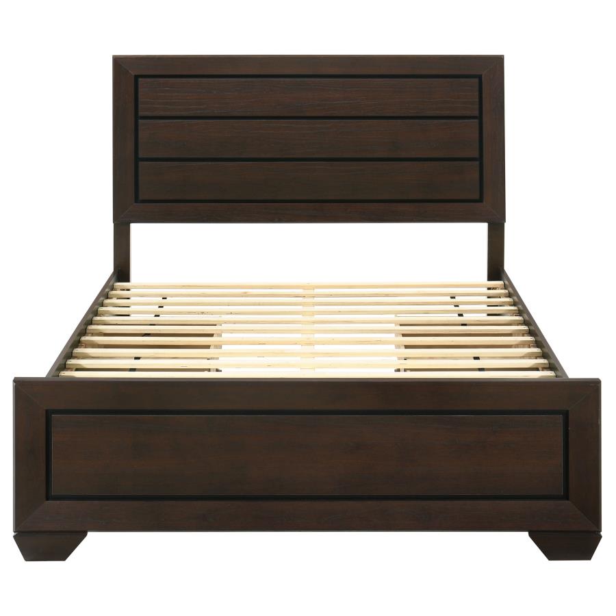 Kauffman Wood Queen Storage Panel Bed Dark Cocoa - 204390Q