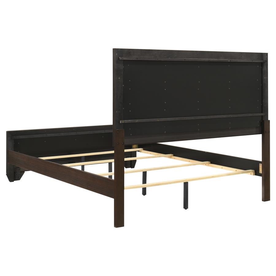 Kauffman Wood Queen Panel Bed Dark Cocoa - 204391Q