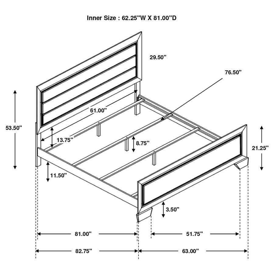 Kauffman Wood Queen Panel Bed Dark Cocoa - 204391Q