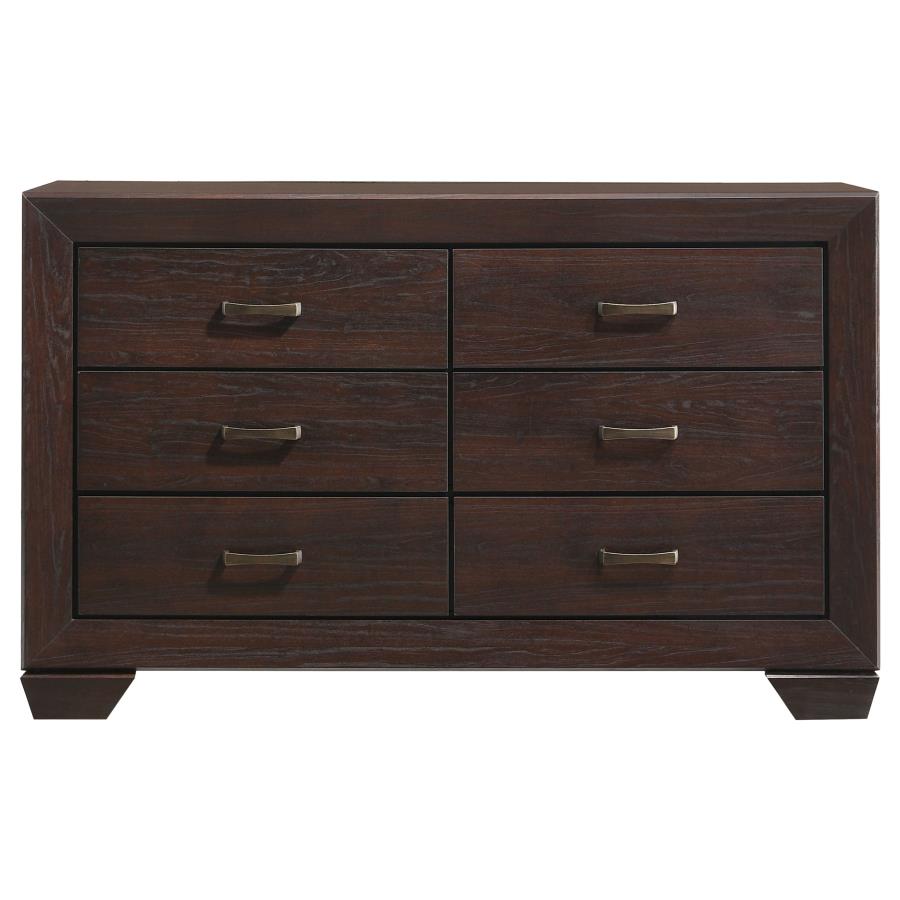 Kauffman 6-drawer Dresser Dark Cocoa - 204393