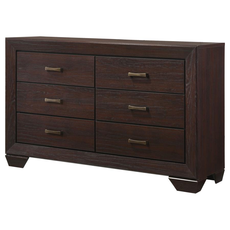Kauffman 6-drawer Dresser Dark Cocoa - 204393