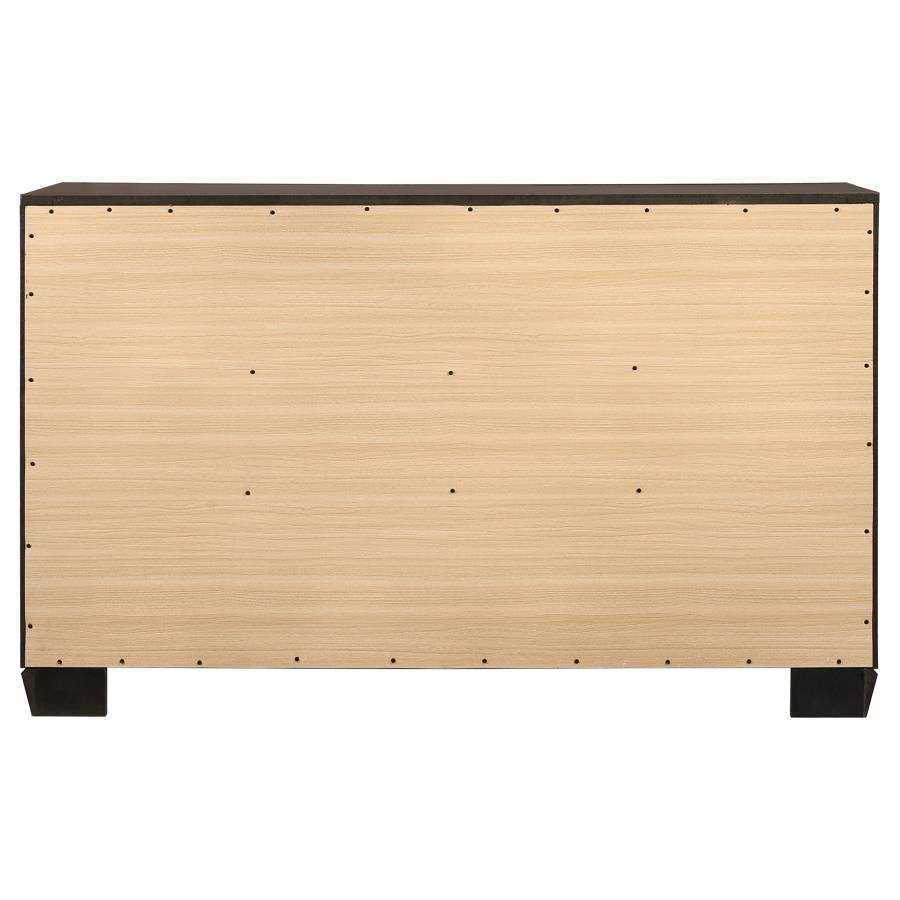 Kauffman 6-drawer Dresser Dark Cocoa - 204393