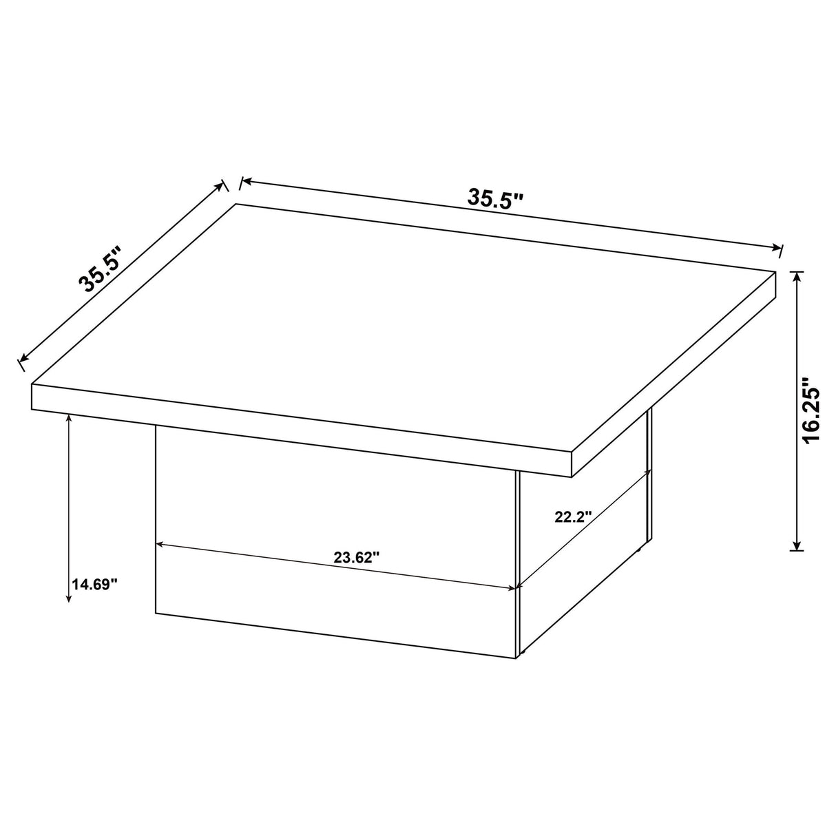 Exeter - Square Table