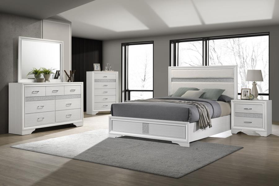 Miranda 5-piece Eastern King Bedroom Set White - 205110KE-S5
