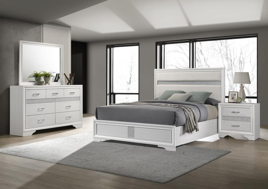 Miranda 4-piece California King Bedroom Set White - 205110KW-S4