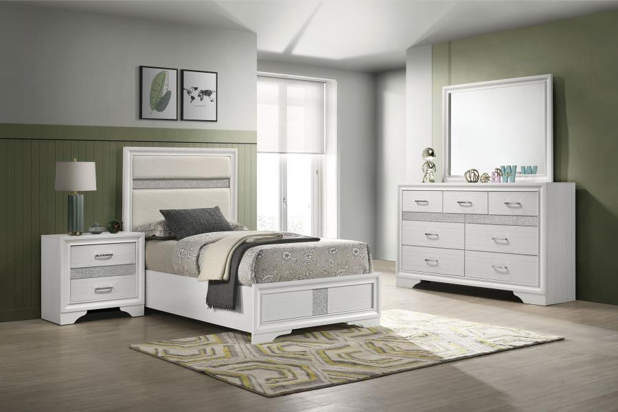 Miranda 4-piece Twin Bedroom Set White - 205110T-S4