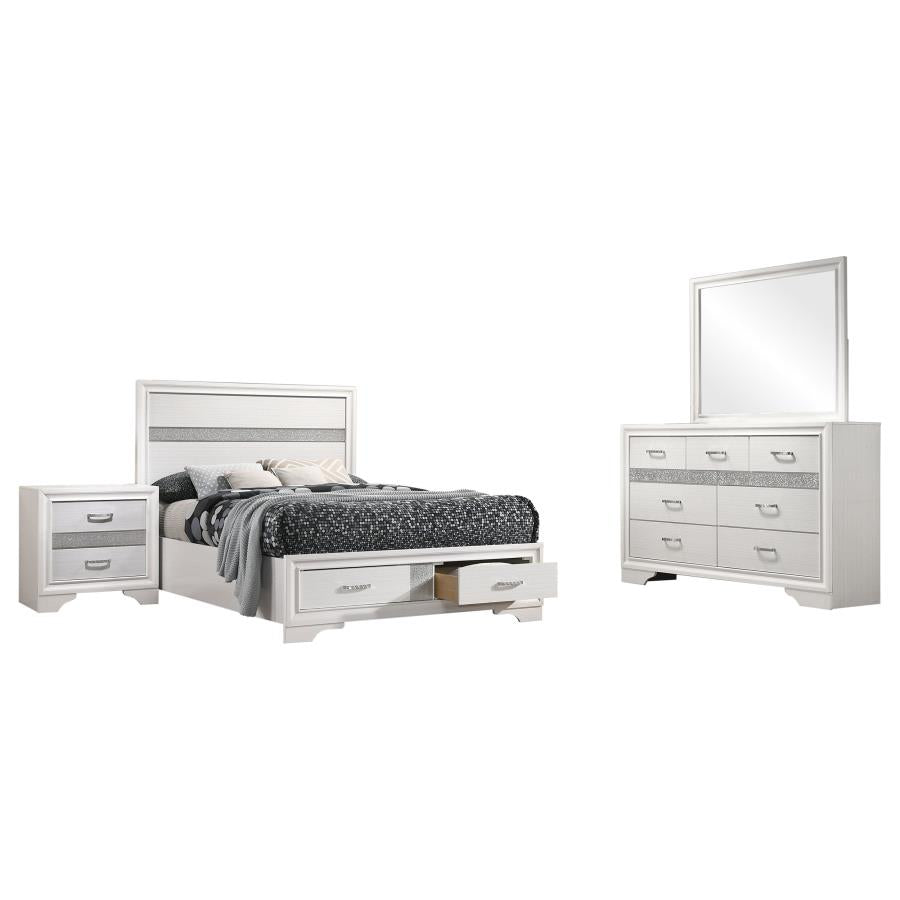 Miranda 4-piece Full Bedroom Set White - 205111F-S4
