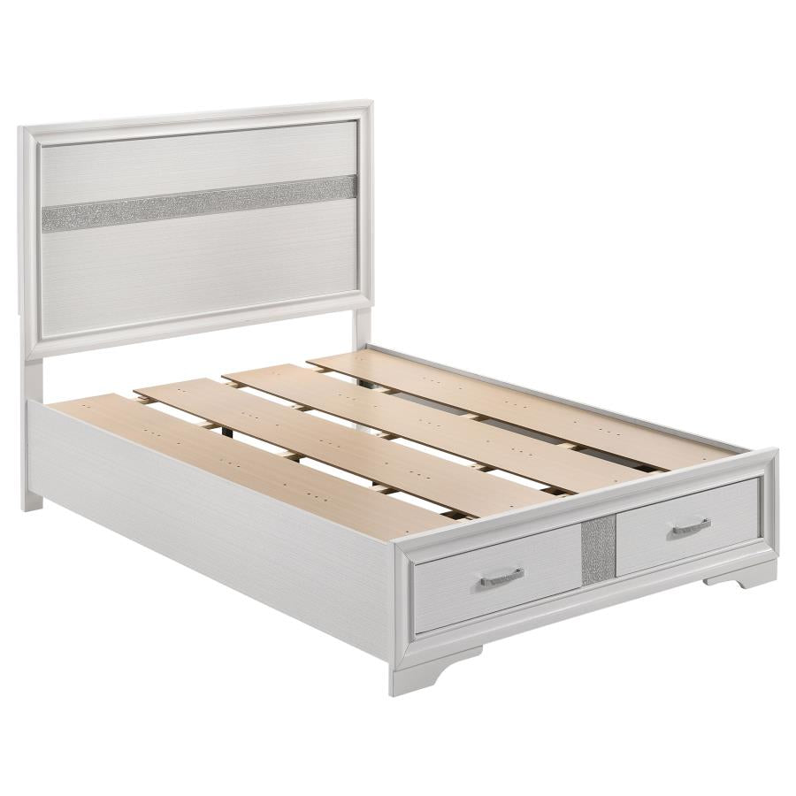 Miranda 51-inch Wood Full Storage Panel Bed White - 205111F