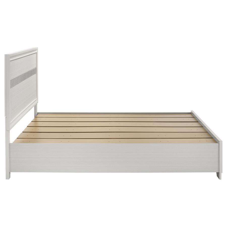 Miranda 51-inch Wood Eastern King Storage Panel Bed White - 205111KE