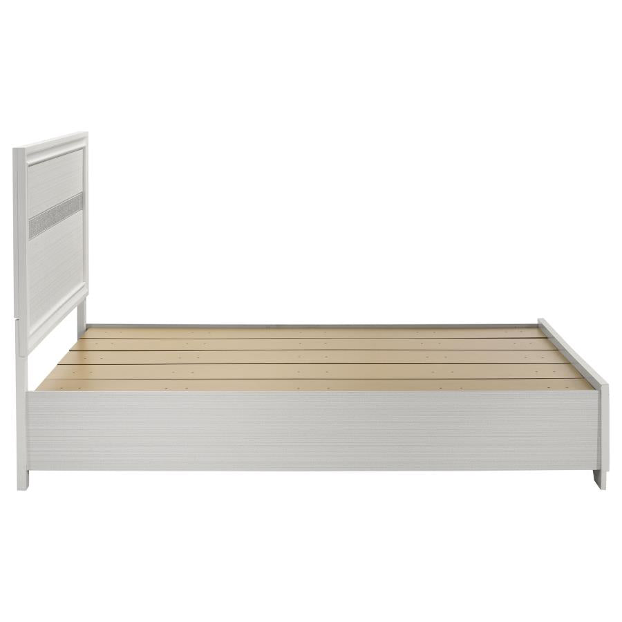 Miranda 51-inch Wood Queen Storage Panel Bed White - 205111Q