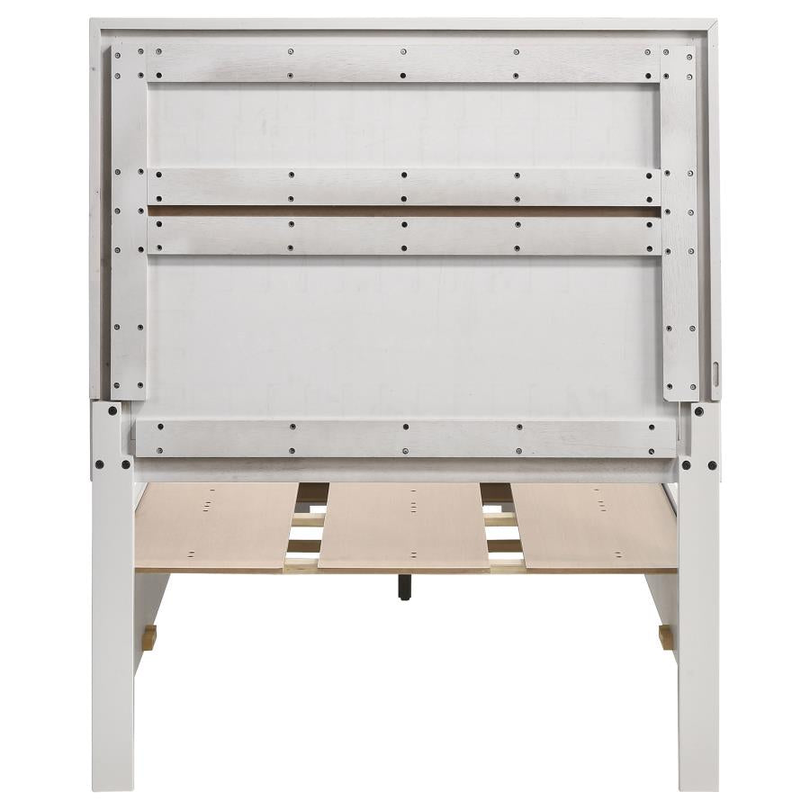 Miranda 51-inch Wood Twin Storage Panel Bed White - 205111T
