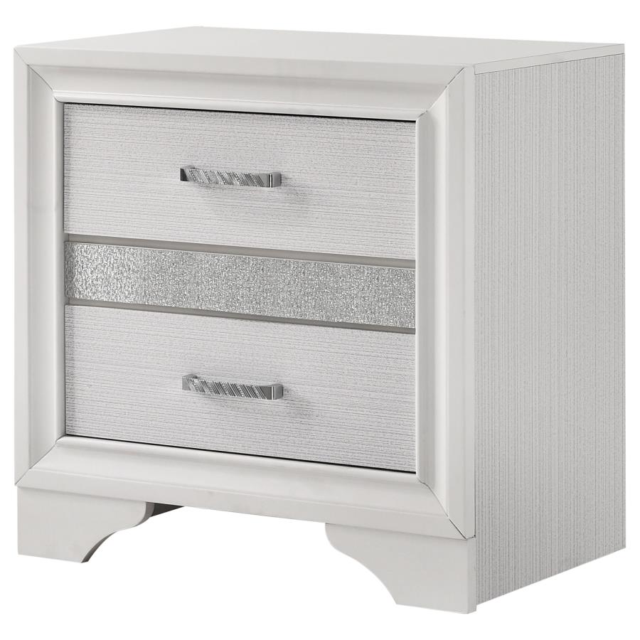Miranda 3-drawer Nightstand Bedside Table White - 205112
