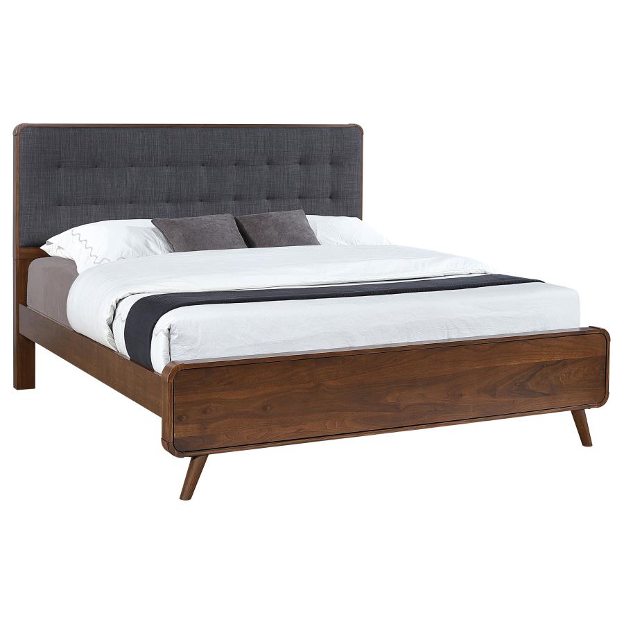 Robyn Wood Eastern King Platform Bed Dark Walnut - 205131KE