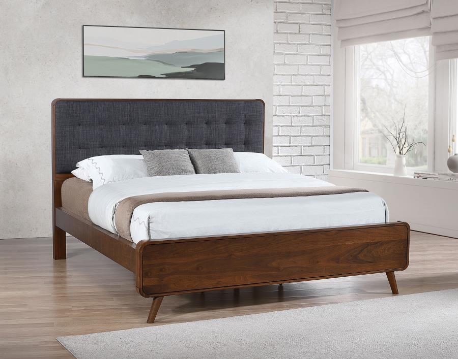 Robyn Wood California King Platform Bed Dark Walnut - 205131KW